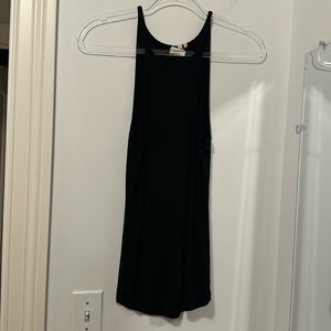 Iilka black racer back ribbed tank top size S Anthropologie